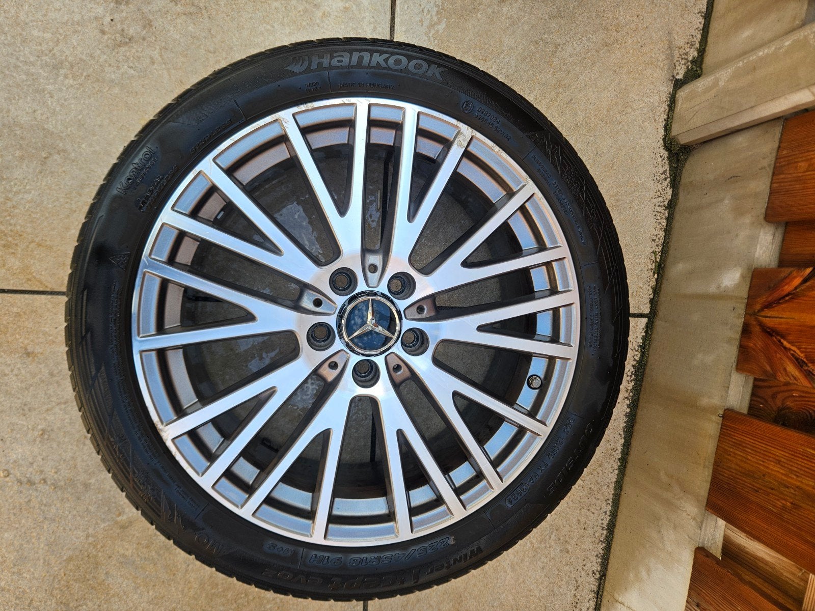 18 inch originele Mercedes W177 velgen +Hankook winterbanden, Auto-onderdelen, Banden en Velgen, Ophalen, 18 inch, Gebruikt, Banden en Velgen