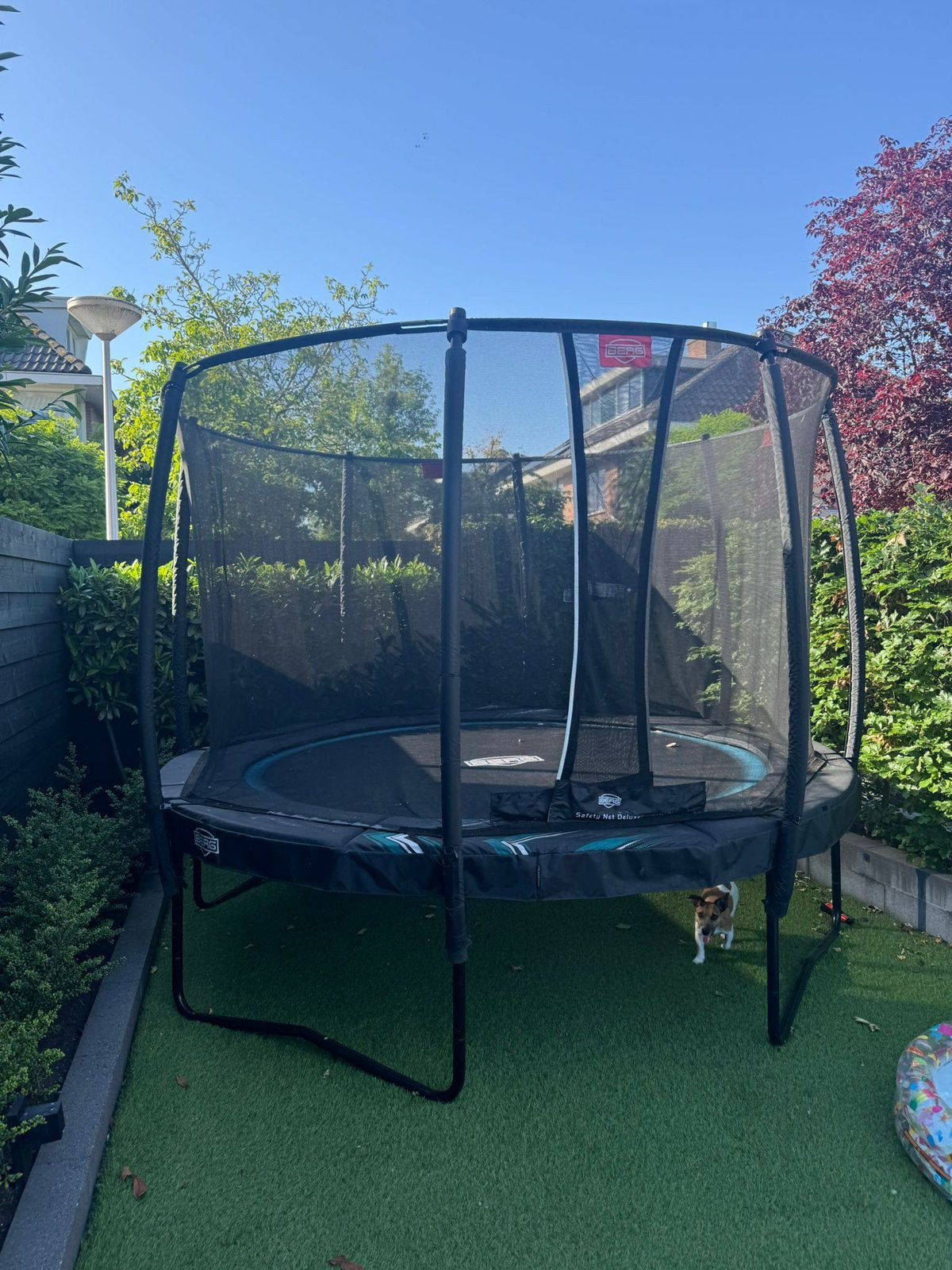 Berg trampoline 360 m. Doorsnede, Ophalen, Zo goed als nieuw