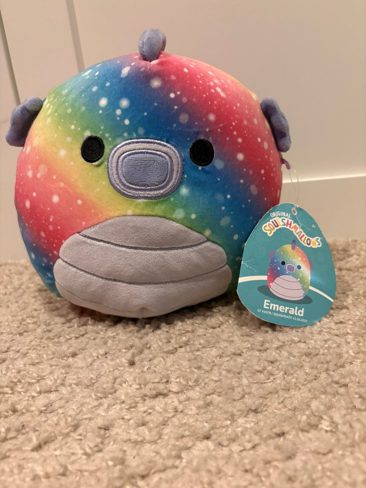 Squishmallow Emerald Regenboog Draak Knuffel, Overige karakters, Overige typen, Ophalen of Verzenden, Middelgroot (20 tot 80 cm)