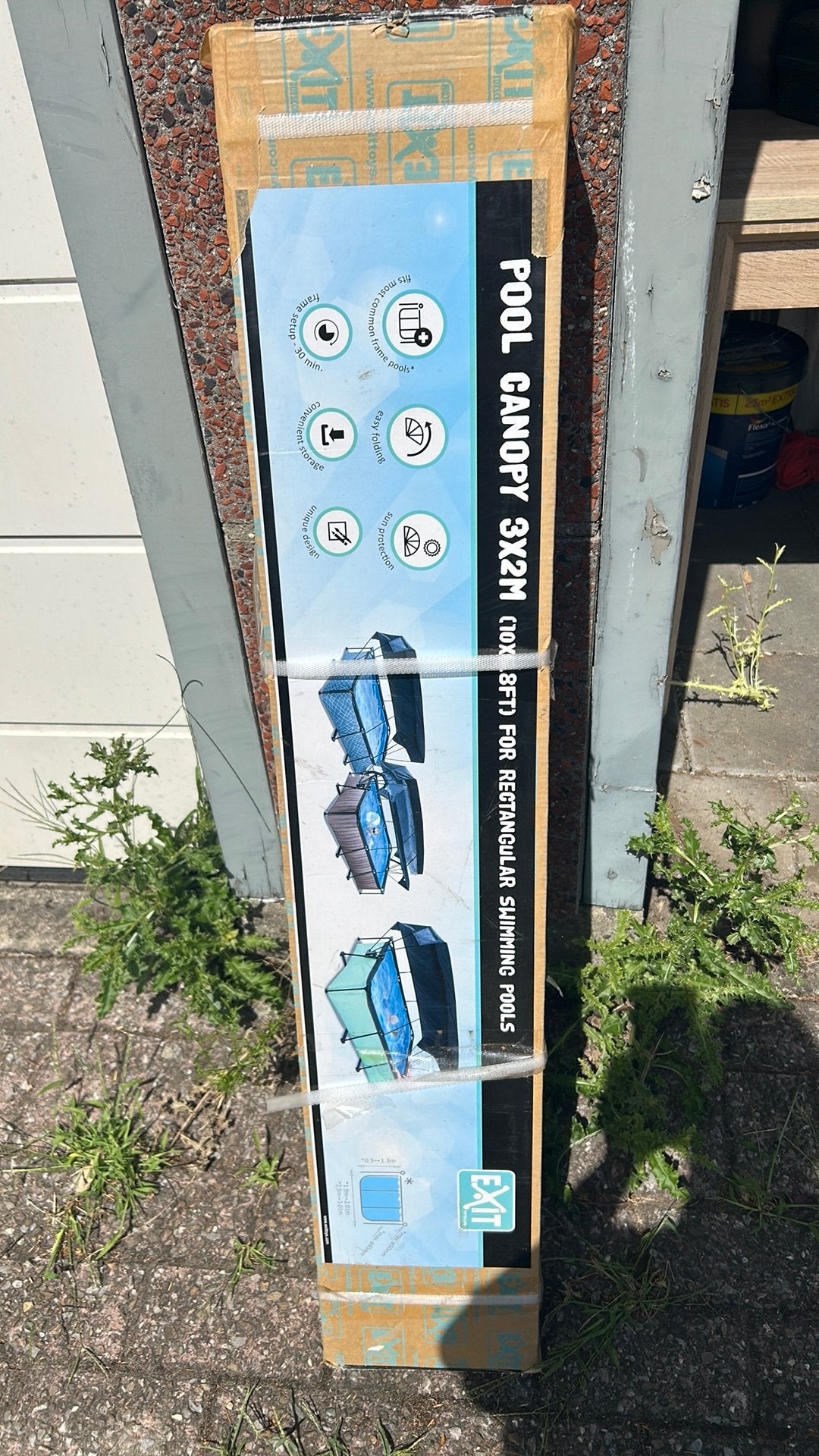 Exit Zwembadoverkapping, Tuin en Terras, Ophalen, Zo goed als nieuw, Afdekzeil