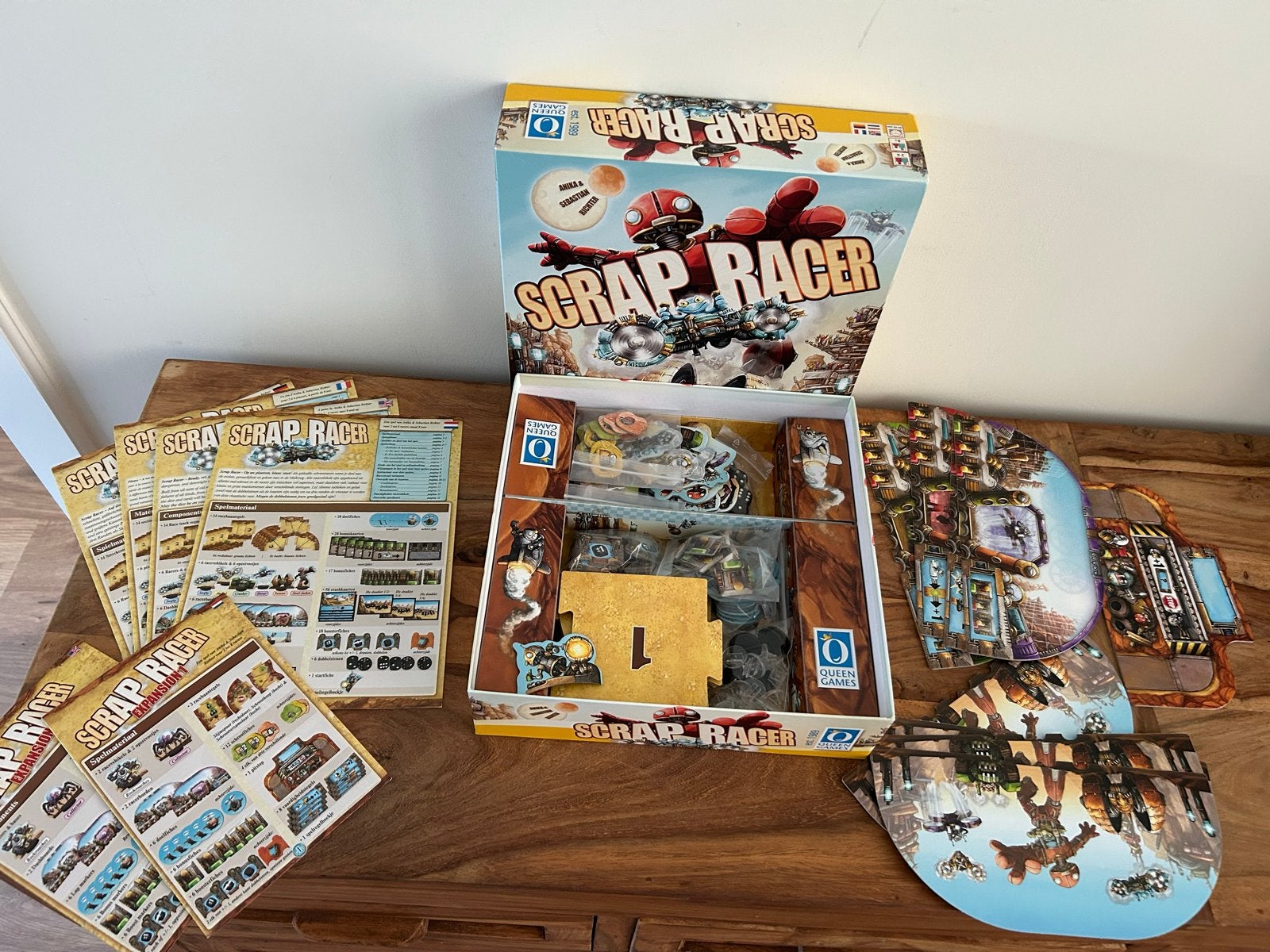 Scrap Racer Bordspel met Expansie 1, Drie of vier spelers, Ophalen of Verzenden, Zo goed als nieuw