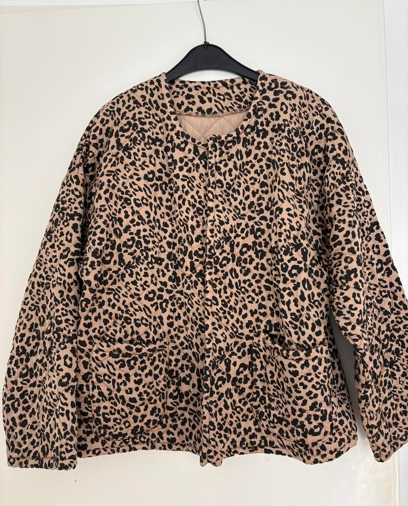 Leuk panter/tijger patroon jasje - One size ., Kleding | Dames, Jassen | Zomer, Ophalen of Verzenden, Zo goed als nieuw, Maat 38/40 (M)