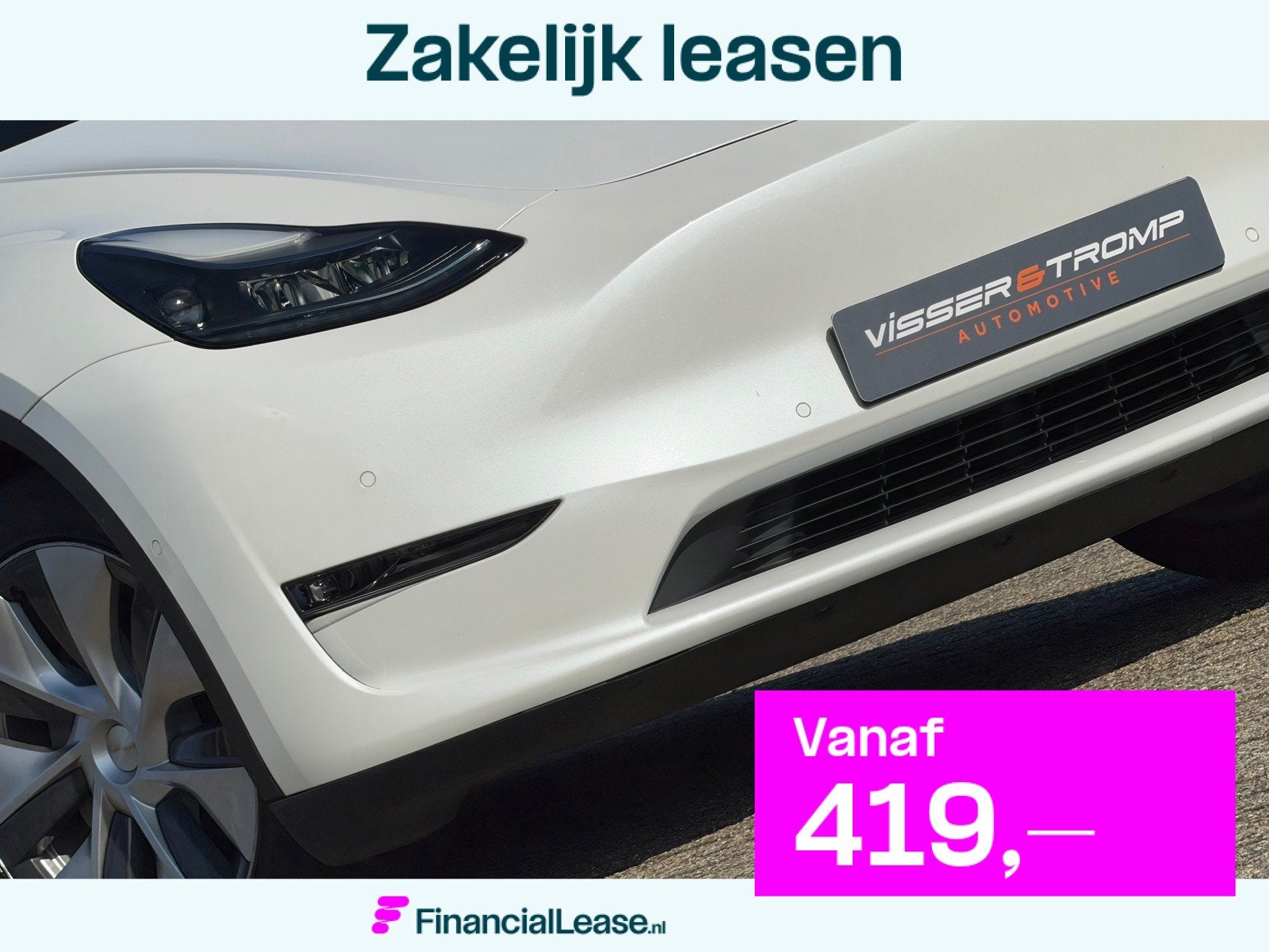 Tesla MODEL Y Long Range AWD 75 kWh - Pearl White - Panorama