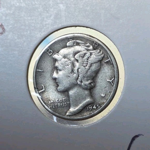 10 cent 1945 Amerika, Verzenden, Noord-Amerika, Losse munt, Zilver