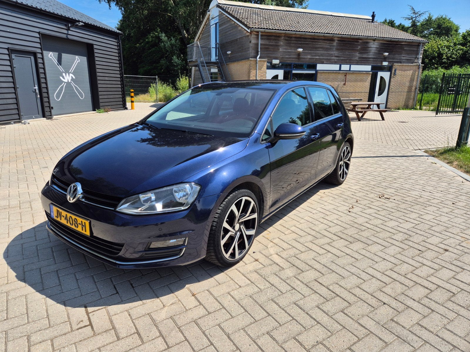 Volkswagen Golf 1.4 TSI Highline, Auto's, Navigatiesysteem, Zwart, 4 cilinders, Blauw