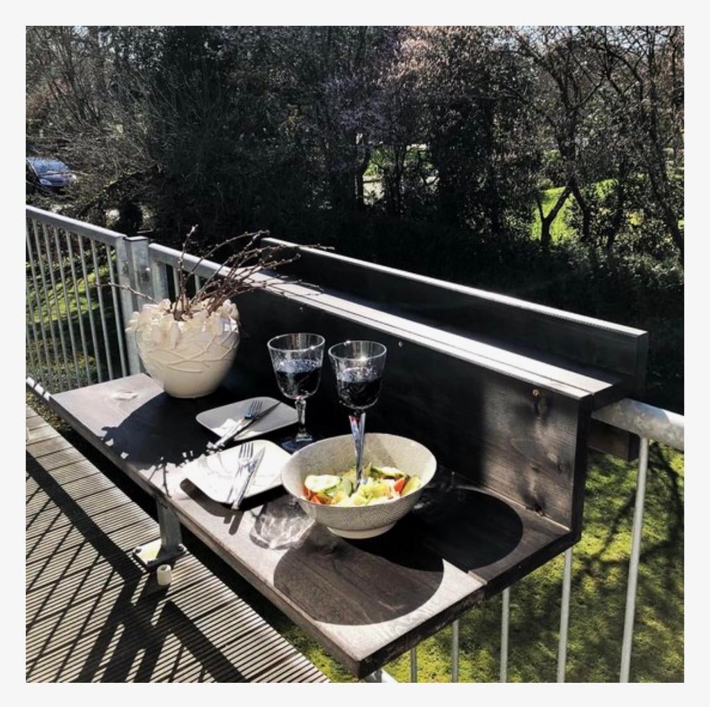 Slimme balkontafel nieuw in doos, inklapbaar, Tuin en Terras, Ophalen of Verzenden, Zo goed als nieuw