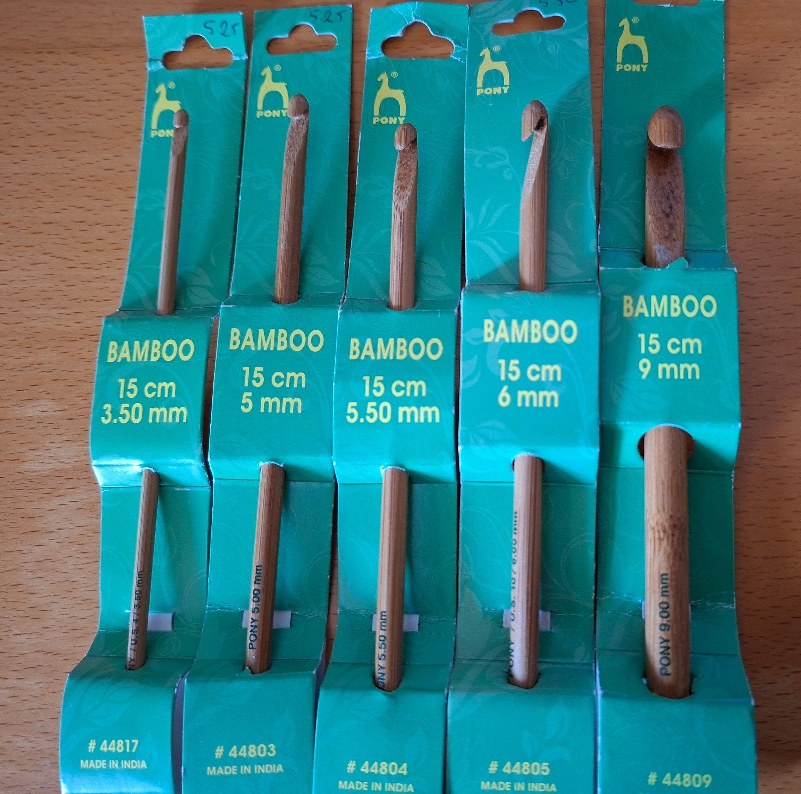 Set bamboo haaknaalden van Pony, Naald, Nieuw, Ophalen of Verzenden, Pony