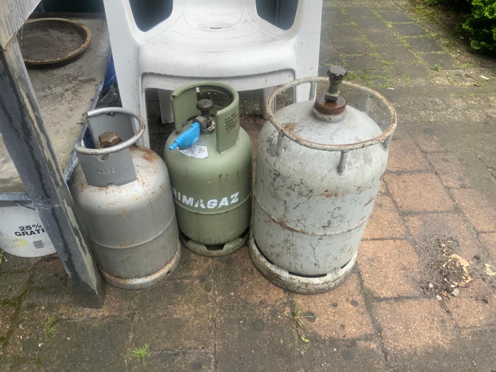 Gasfles, Ophalen, Gebruikt