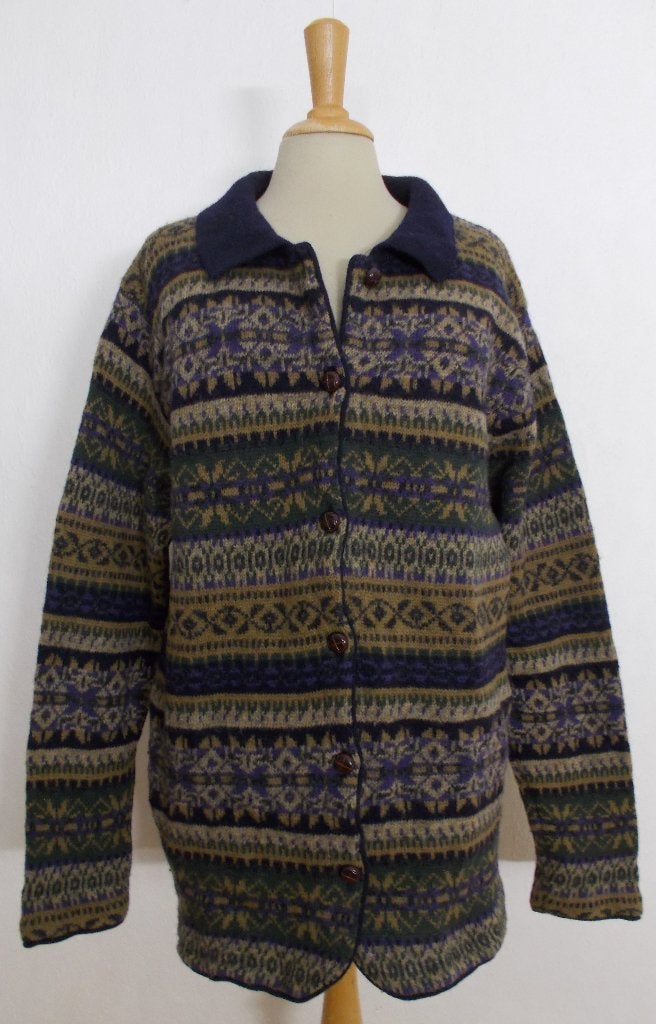 Folklore 100% wollen print vest van Rest & Relaxtion! M/L, Verzenden, Zo goed als nieuw, Maat 38/40 (M), Meerkleurig