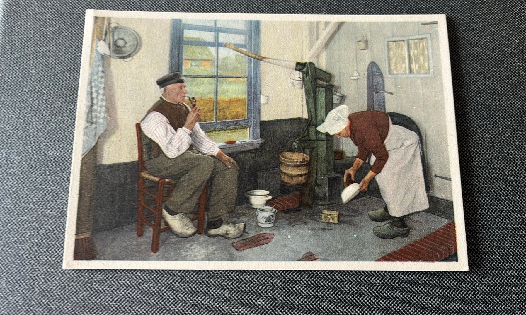 Laren Binnenhuis tafereel, Ophalen of Verzenden, 1920 tot 1940, Ongelopen, Noord-Holland