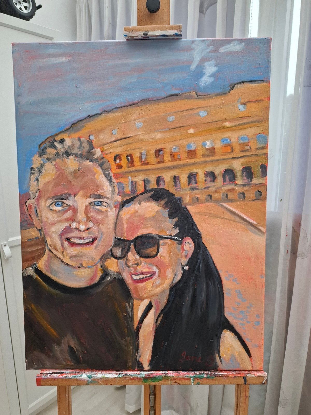 olieverf schilderij 60x80 cm, Ophalen of Verzenden
