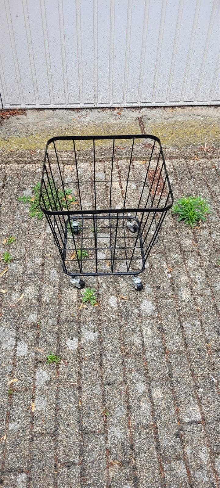 Ijzeren mand zwart, Overige materialen, Gebruikt, Mand, Rond