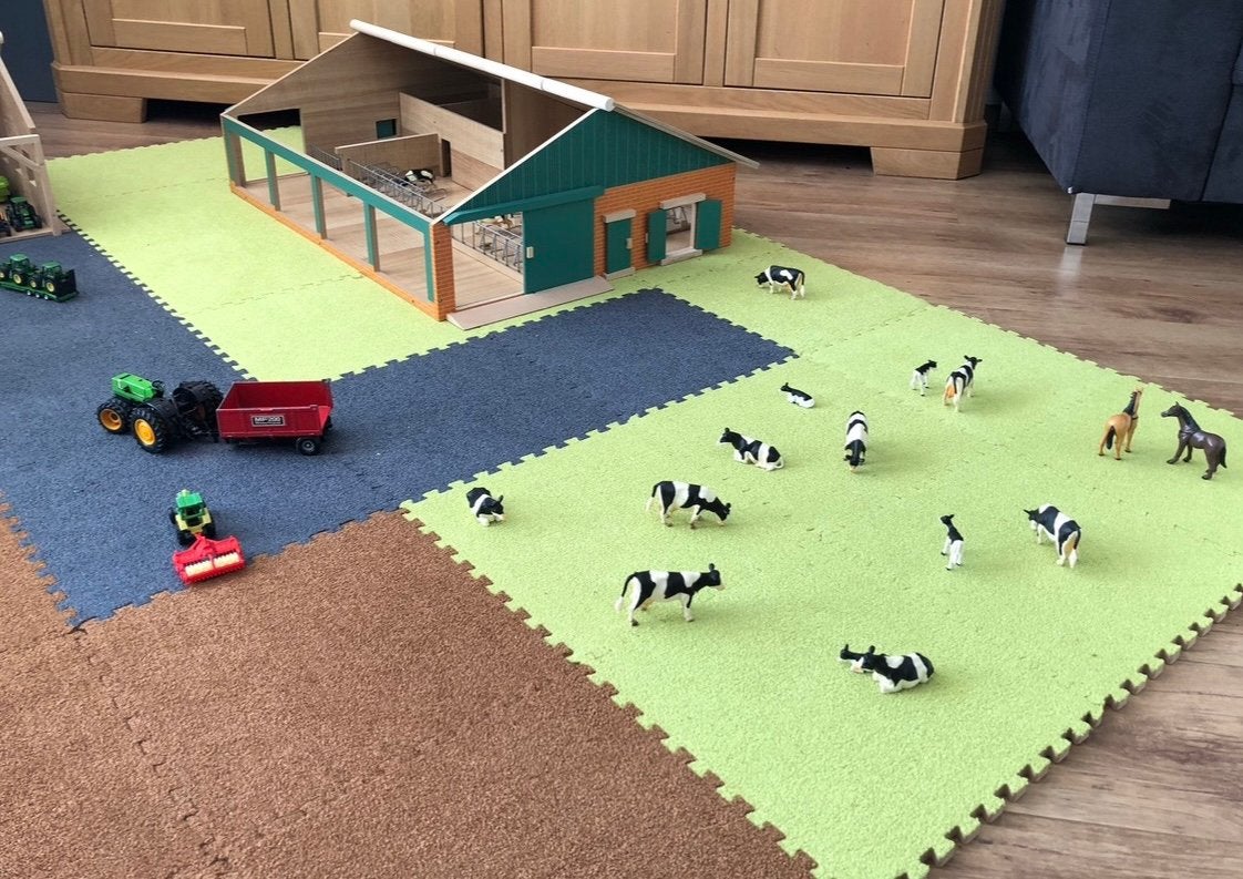 Vloerkleed: Puzzelstukken met vloerbedekking, Ophalen of Verzenden, Zo goed als nieuw