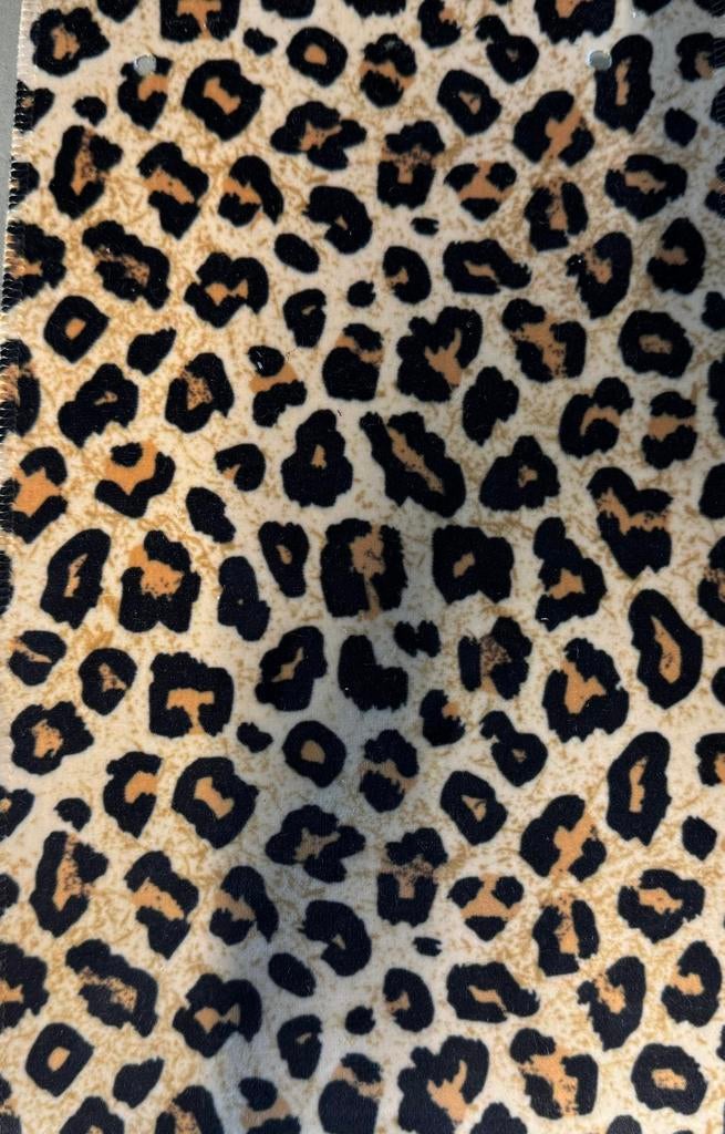 Stof velours in panter/ luipaard print, Overige materialen, Overige kleuren, 120 cm of meer, Nieuw