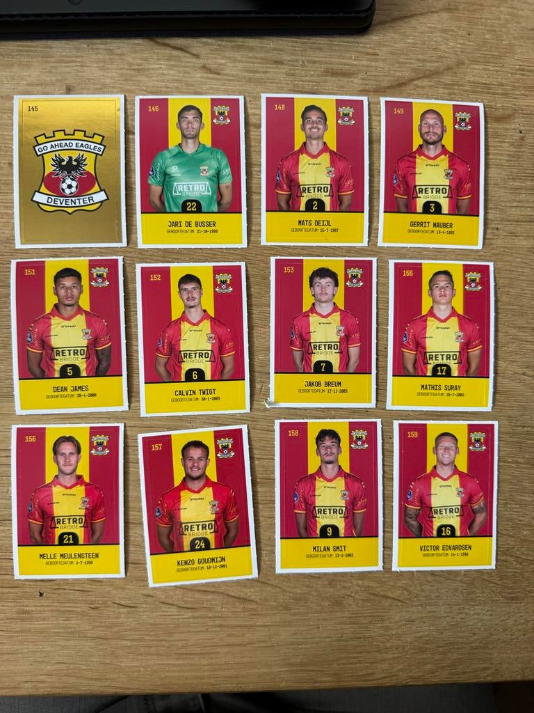 Voetbalplaatjes Go Ahead Eagles, Ophalen of Verzenden, Gebruikt, Overige binnenlandse clubs, Poster, Plaatje of Sticker