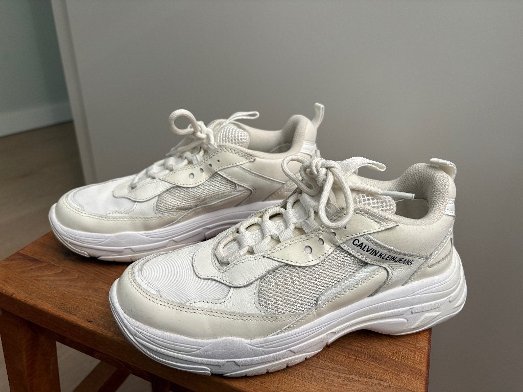 Sneakers van Calvin Klein Jeans maat 38, Ophalen, Wit, Sneakers of Gympen, Zo goed als nieuw