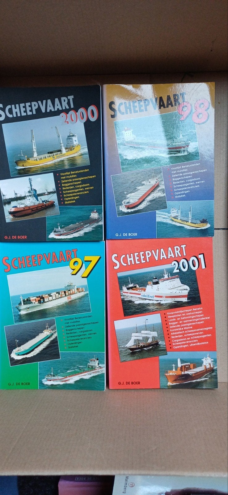 Scheepvaart Nederlandse Schepen - Jaarboeken G.J. de Boer, Boeken, Ophalen