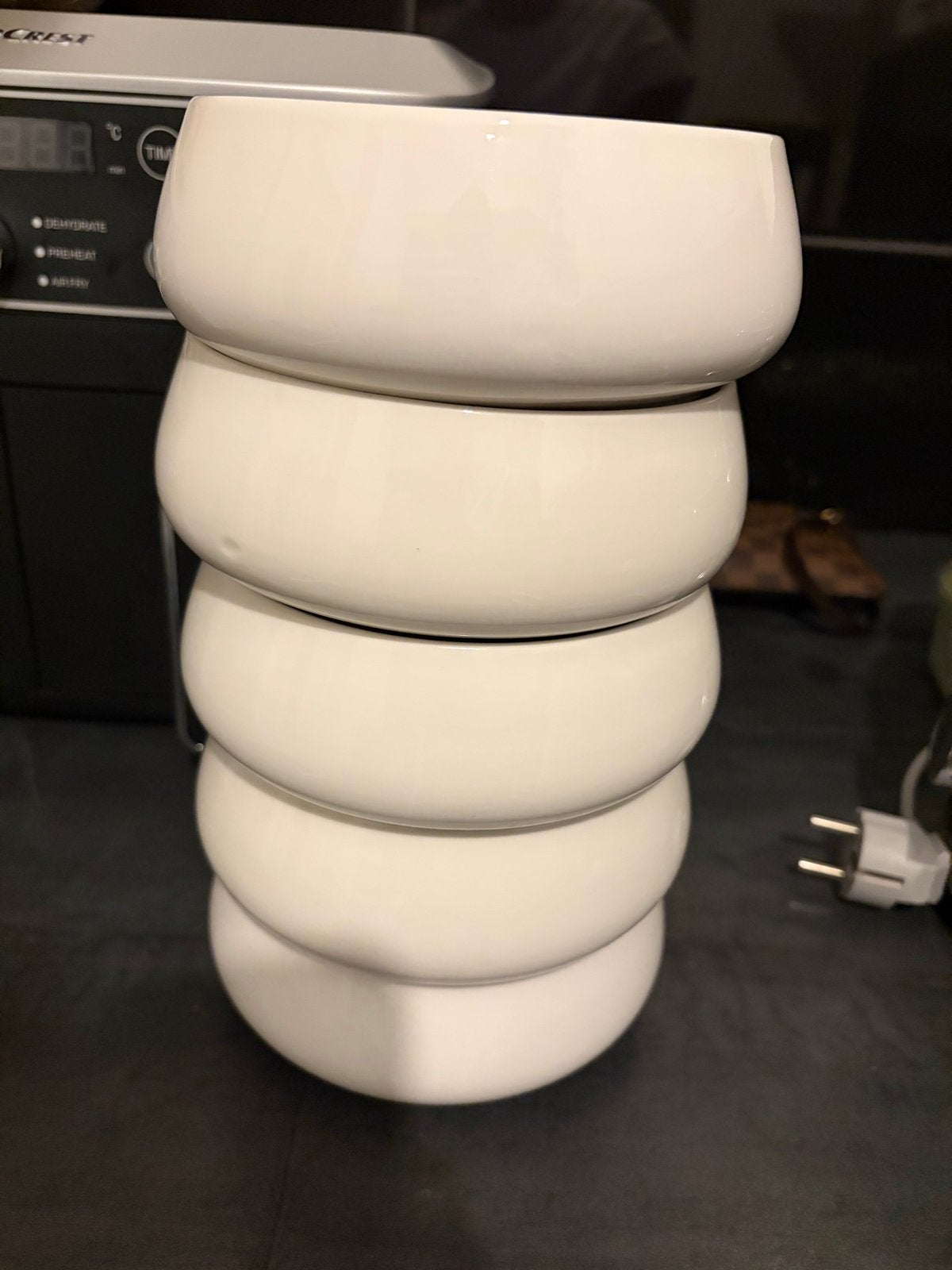 Set van 5 witte kommen 11 diner borden en 8 witte borden, Ophalen of Verzenden, Zo goed als nieuw, Rond, Minder dan 50 cm
