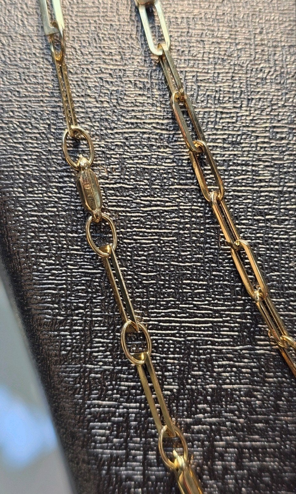 Mooie paperclip 14k gouden ketting, Ophalen of Verzenden, Nieuw, Goud, Goud