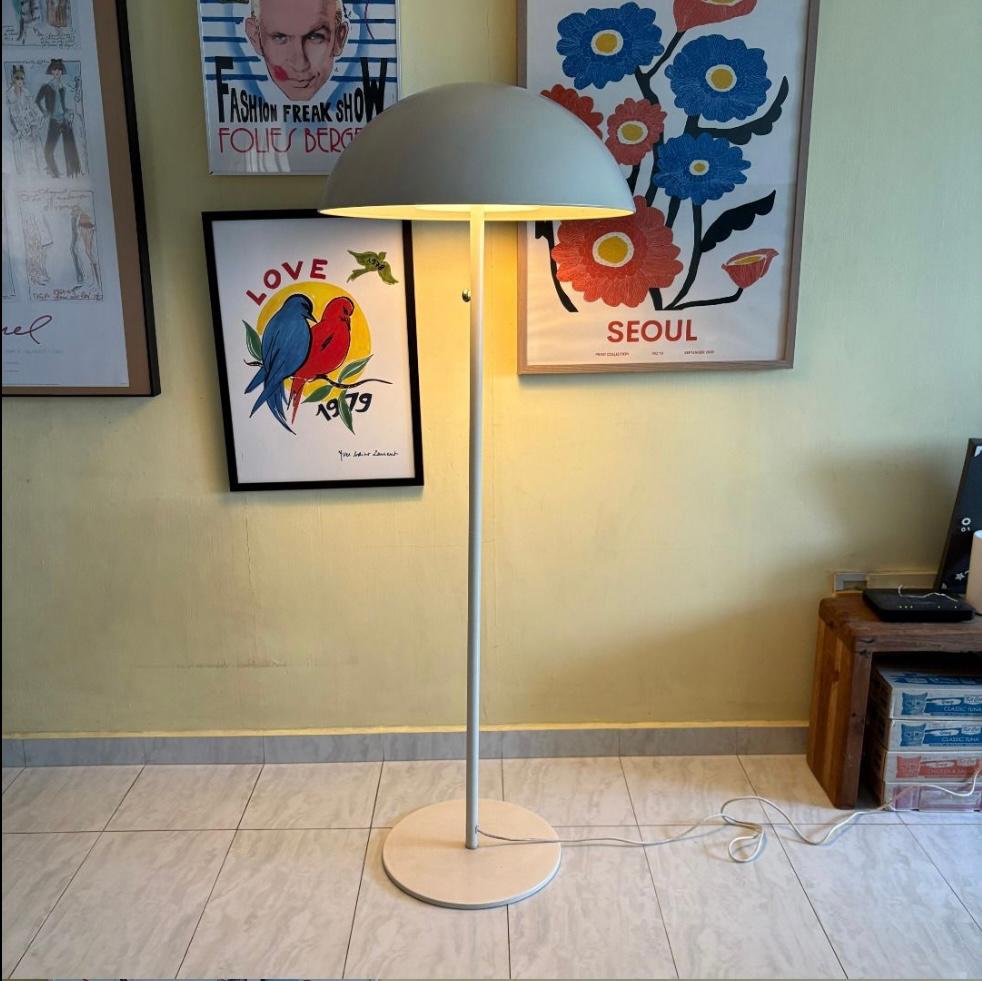 IKEA BRASA vintage staande lamp / vloerlamp, dimbaar, wit, Huis en Inrichting, Ophalen, Zo goed als nieuw, 150 tot 200 cm
