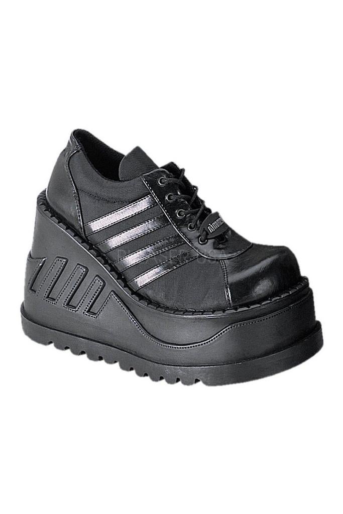 Demonia Stomp-08 schoenen in zwart imitatieleer (Black Vegan, Kleding | Dames, Zwart, Nieuw, Ophalen of Verzenden, Schoenen met hoge hakken