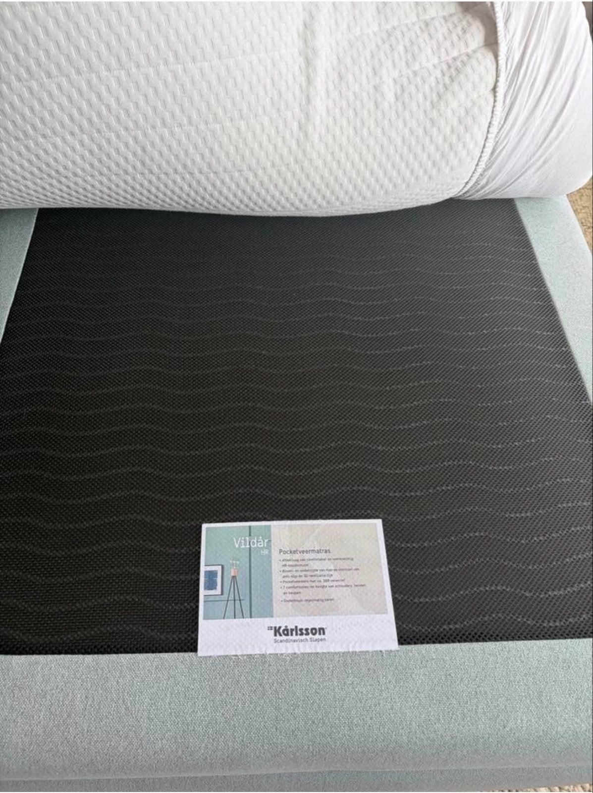 Karlsson Vildar HR normaal + HR Extra Pocketveringmatras, Ophalen, Eenpersoons, Zo goed als nieuw, 80 cm
