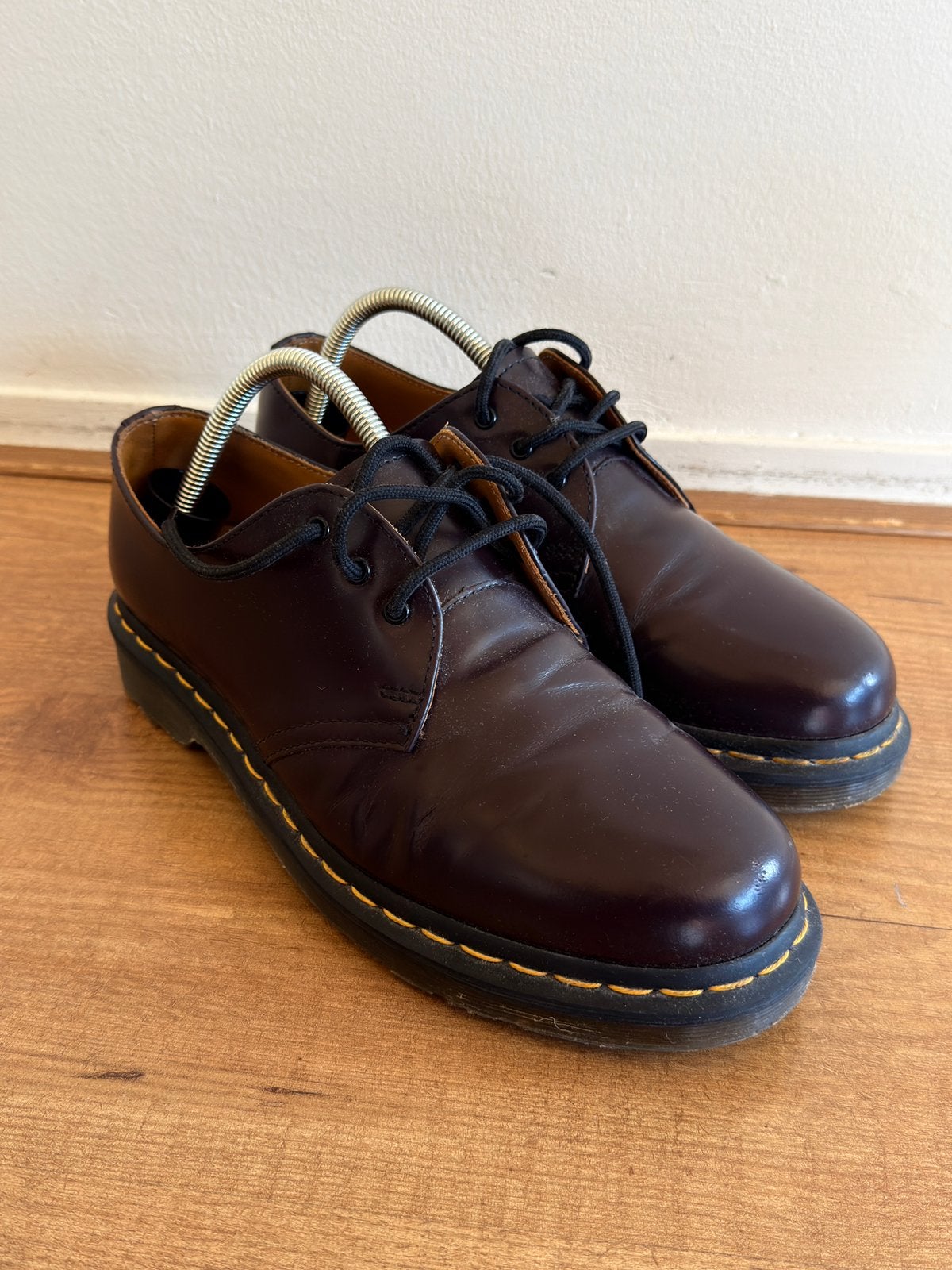 Zgan Dr Martens 1461 SMOOTH LEREN OXFORD SCHOENEN Cherry Red, Overige kleuren, Ophalen of Verzenden, Zo goed als nieuw, Veterschoenen