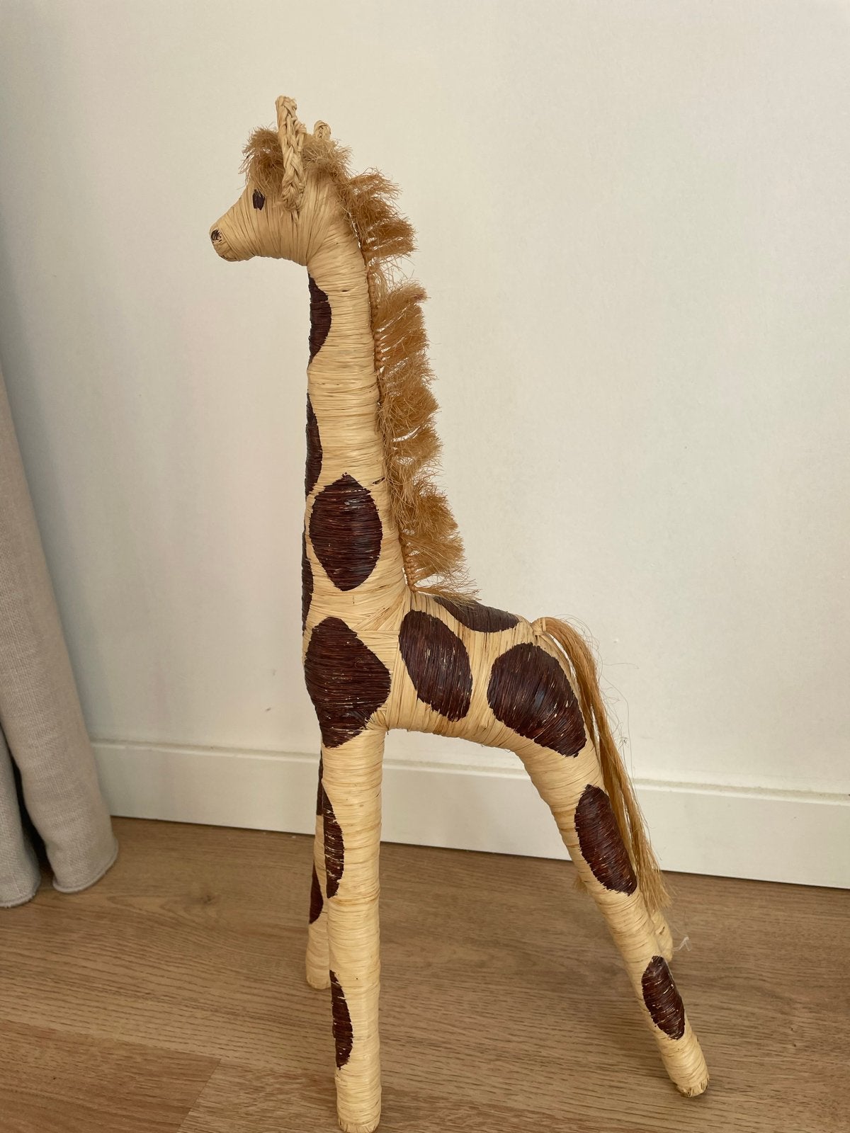 Decoratieve Giraffe van Natuurlijk Materiaal, Overige stijlen, Ophalen of Verzenden, Zo goed als nieuw, Natuurlijk materiaal