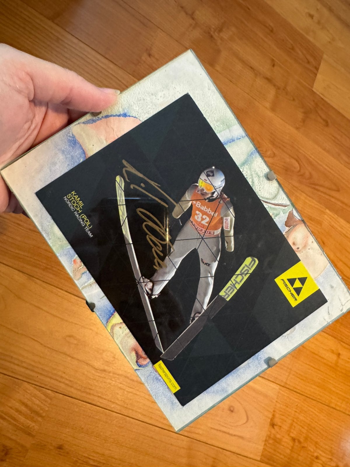 Kamil stoch kaart met handtekening, Ophalen of Verzenden, Hout, Minder dan 50 cm