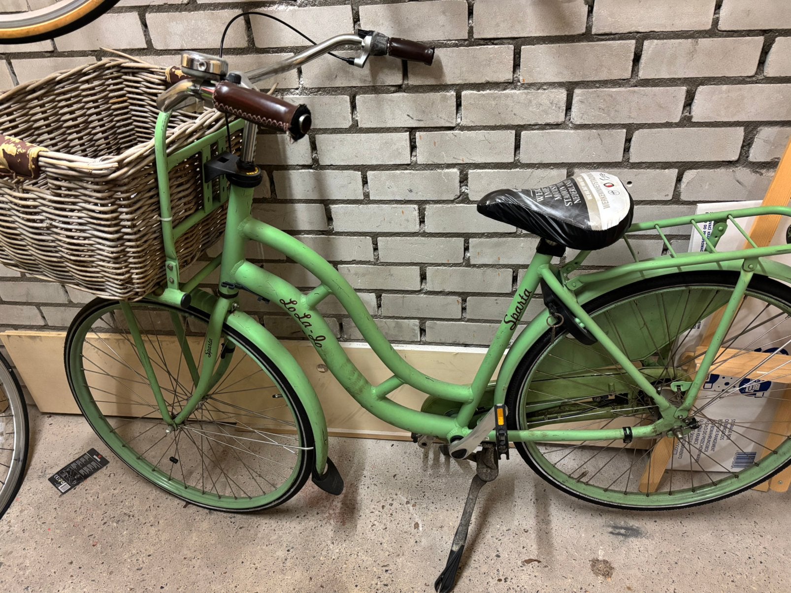 Sparta Lola-Jo transport fiets met  rieten mand heeft defect, 50 tot 53 cm, Ophalen, Gebruikt, Terugtraprem
