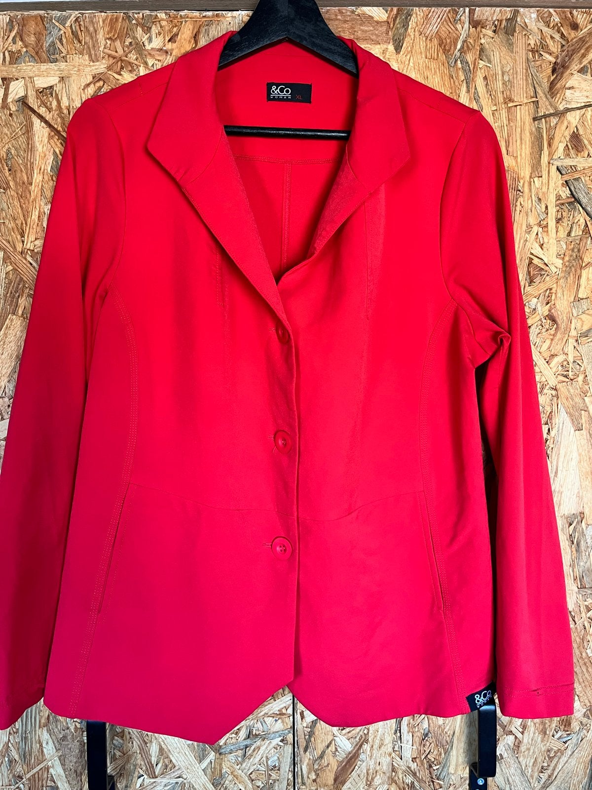 Rood Jasje &Co Woman Maat XL, Maat 42/44 (L), Ophalen of Verzenden, Zo goed als nieuw, Jasje
