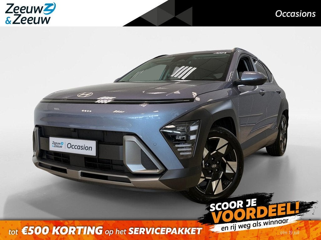 Hyundai Kona 1.6 HYBRID | PREMIUM | AUTOMAAT | NL-AUTO | DEA, Auto's, Hyundai, 137 pk, Gebruikt, Euro 6, Blauw