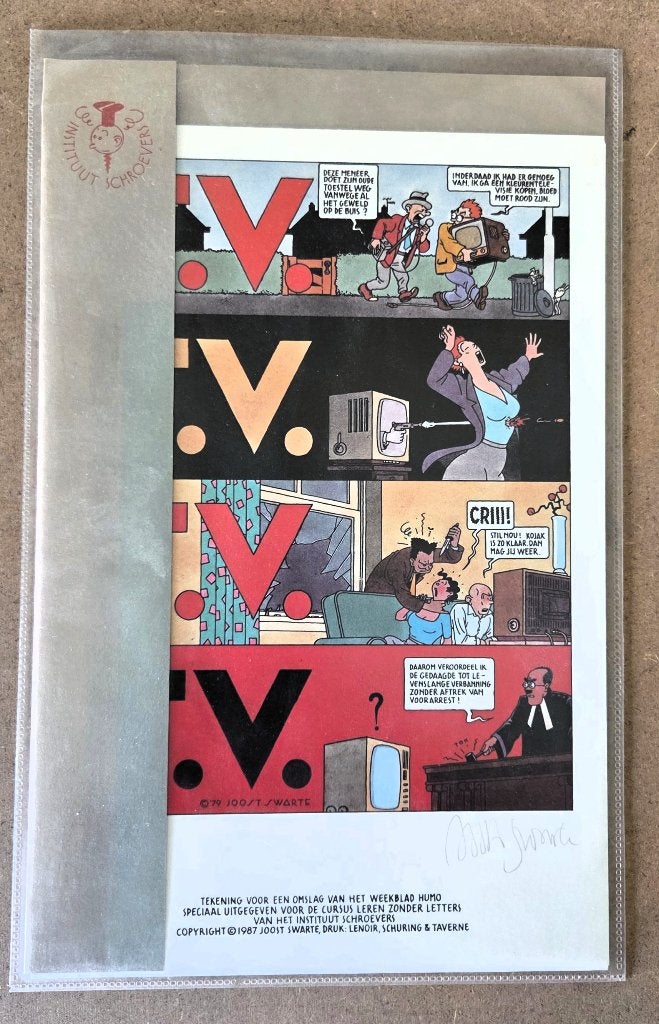 Joost Swarte, TV / Instituut Schroevers Portfolio., Joost swarte, Eén stripboek, Ophalen of Verzenden, Zo goed als nieuw
