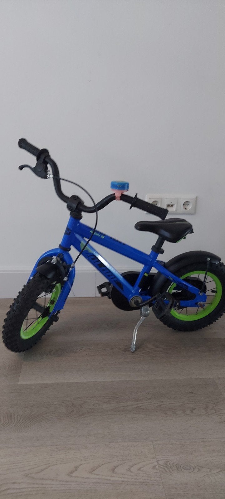 Kinderfiets Volare Thombike 12 inch - Blauw/Groen