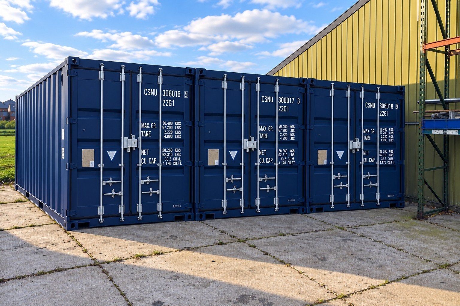 Container opslagruimte, Opslag
