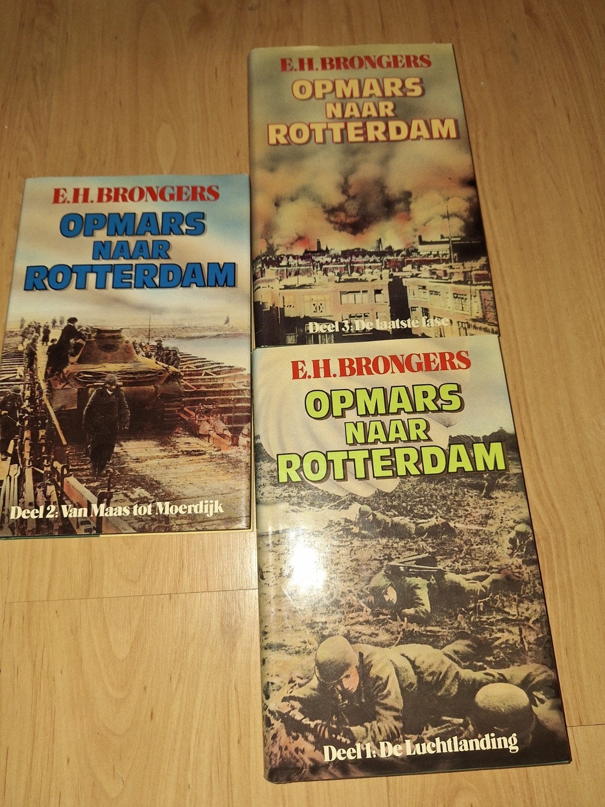 Opmars naar Rotterdam E.H. Brongers 3 delen, Verzenden, Landmacht, Nederland, Boek of Tijdschrift