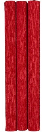 Crêpepapier 105 grams rood 3 rolletjes 25 x 60 cm per rol, ., Nieuw, Ophalen of Verzenden, Papier of Karton