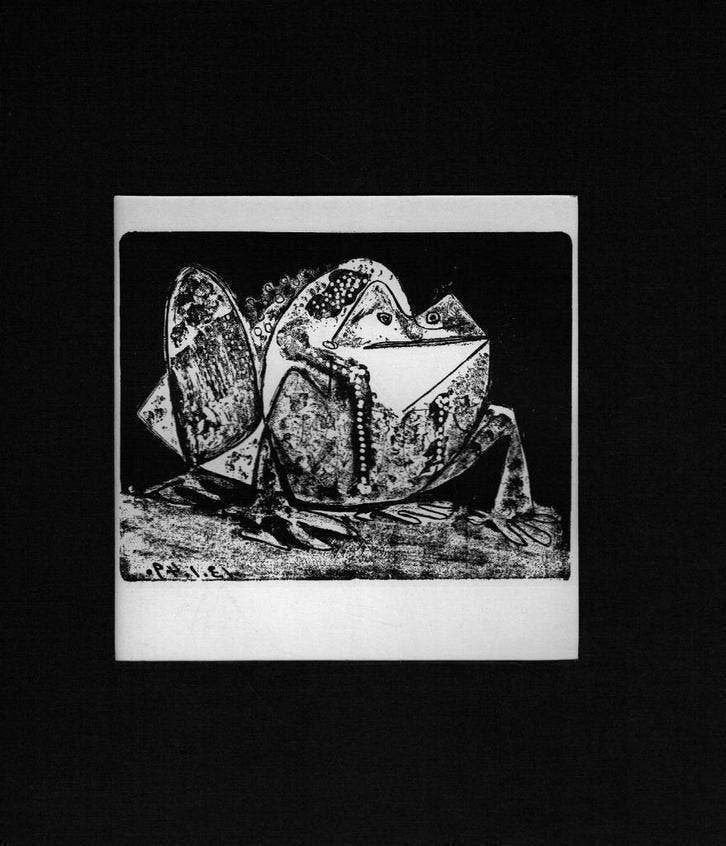 Pablo Picasso 1947 Dubbelzijdige Litho le homard, Verzenden, Lithografie