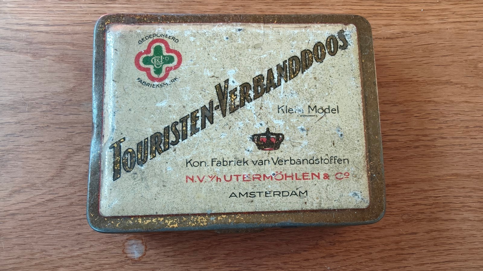 Antieke Touristen-Verbanddoos Klein Model Utermöhlen A'da, Verzamelen, Ophalen of Verzenden