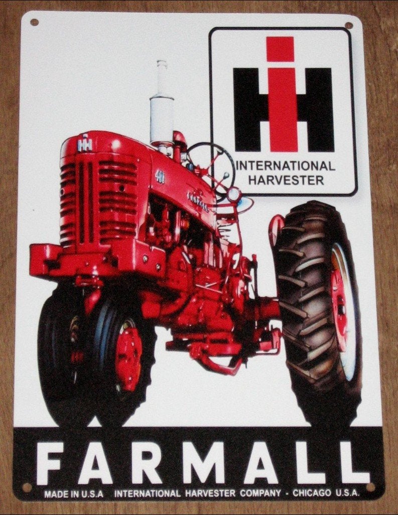 FARMALL : Bord Farmall Tractor - International Harvester, Verzenden, Nieuw, Reclamebord