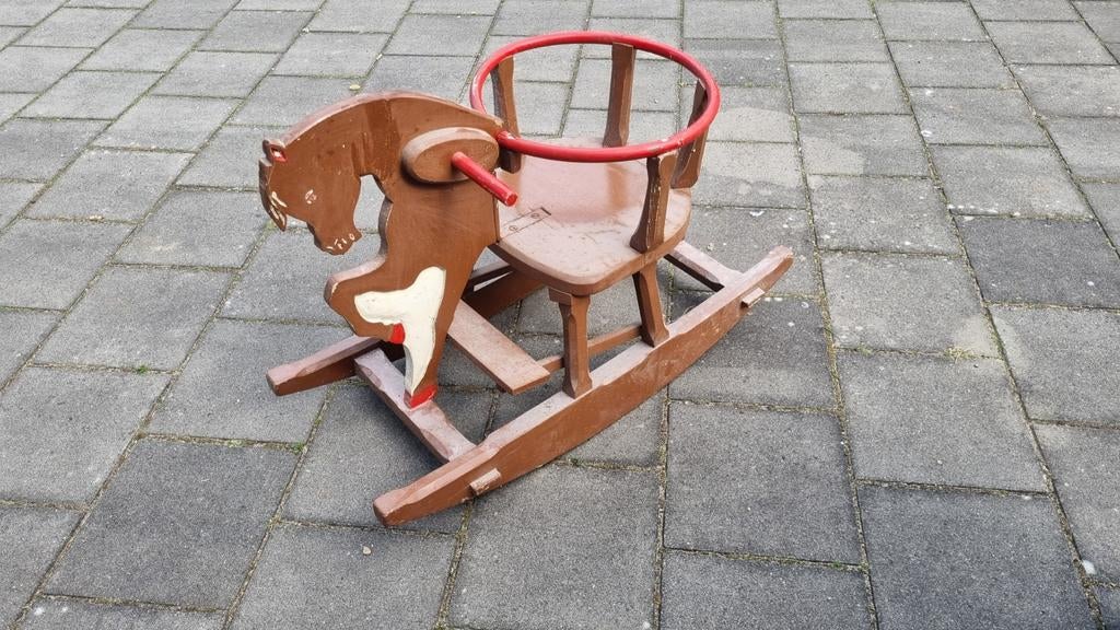 Handgemaakt houten hobbelpaard, Kinderen en Baby's, Speelgoed | Houten speelgoed, Ophalen, Gebruikt, Overige typen