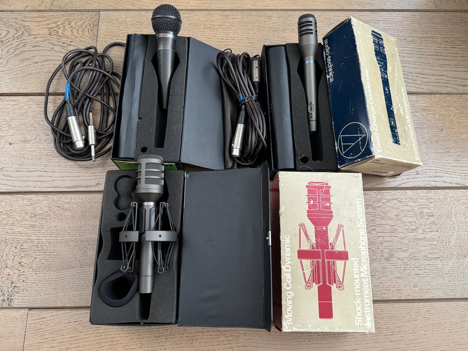 3x vintage Audio Technica microfoon ATM21SM, ATM41 ATM11, Ophalen, Instrumentmicrofoon
