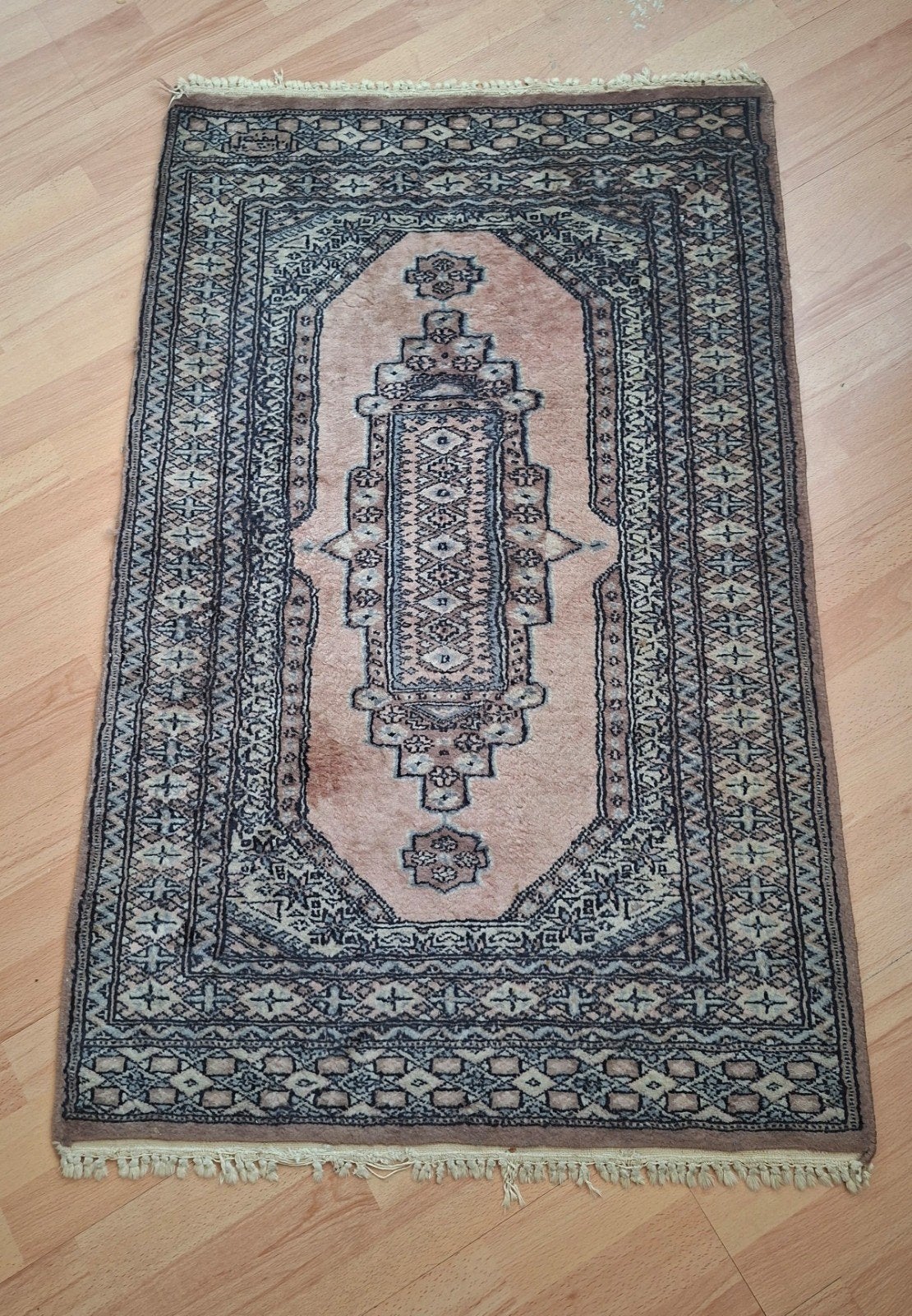 Vintage Perzisch tapijt  Roze/Bruin met traditioneel patroon, Huis en Inrichting, Gebruikt, 100 tot 150 cm, Vintage Perzisch, Traditioneel
