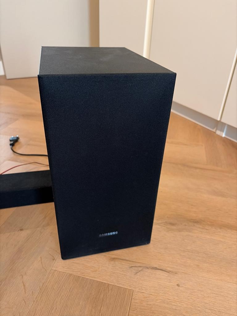 Samsung Soundbar met Subwoofer en Afstandsbediening, Audio, Tv en Foto, Soundbars, Ophalen, Met externe subwoofer, Gebruikt