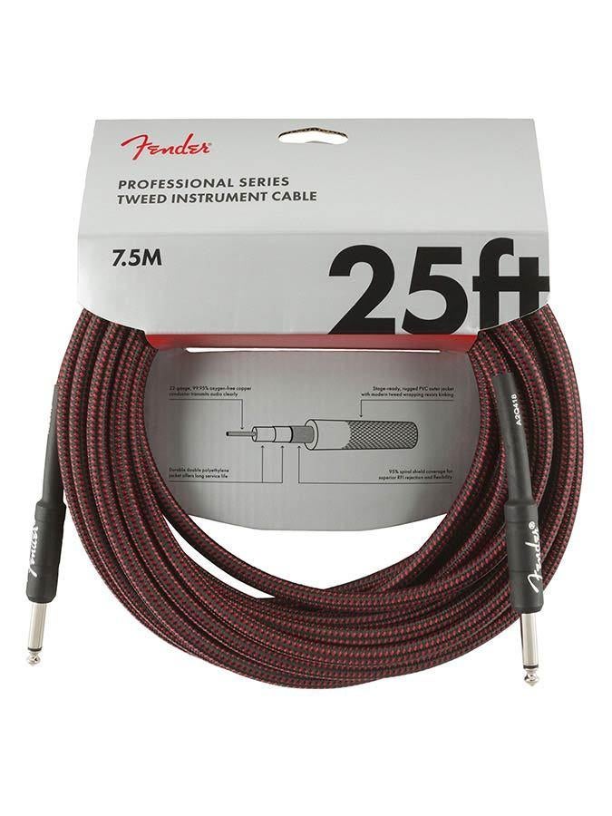 Fender Gitaarkabel Professional Red Tweed 7.5 Meter, Muziek en Instrumenten, Kabels en Stekkers, ., Nieuw, Ophalen of Verzenden