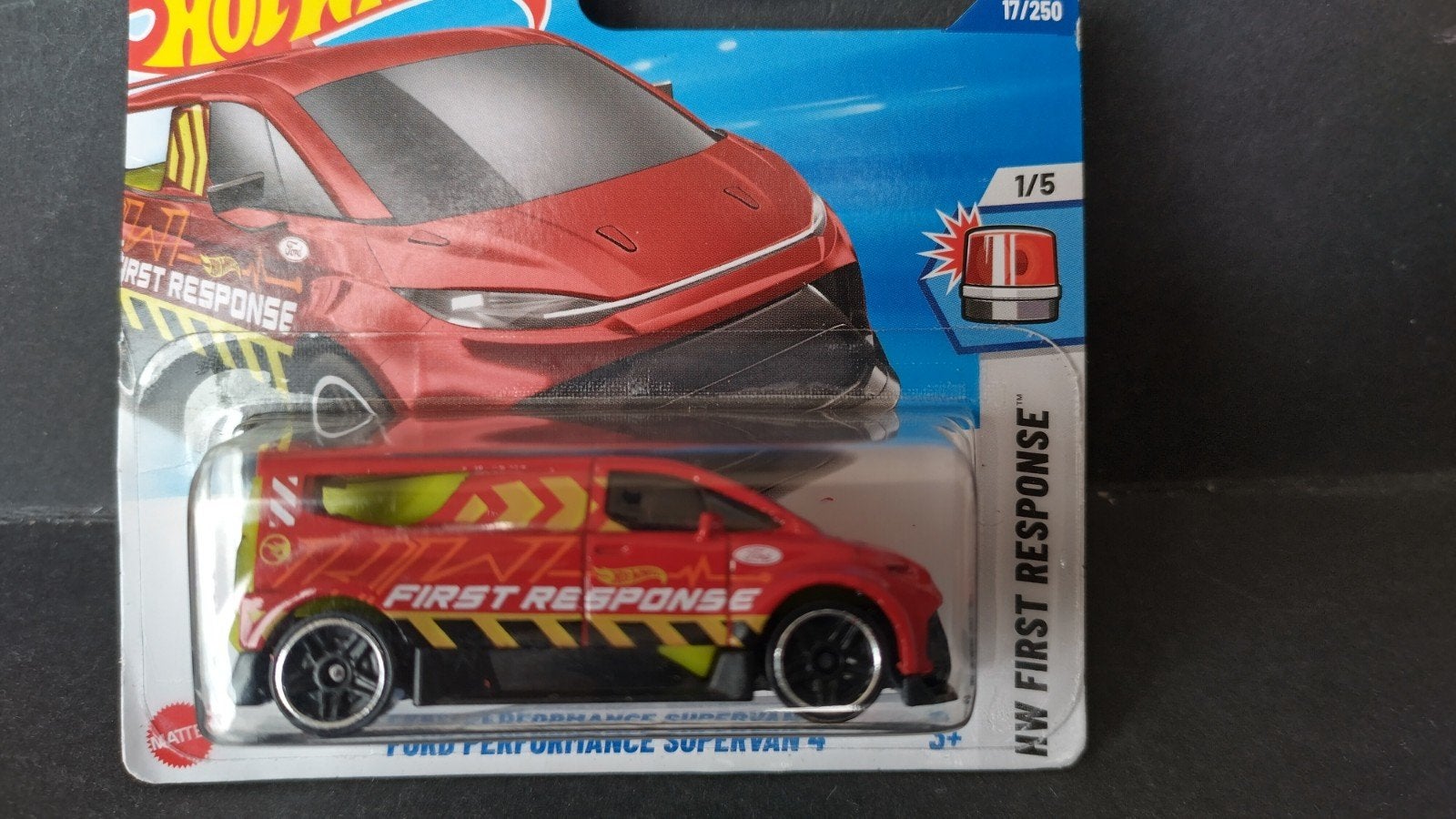 Ford Transit Supervan 4 rood 1:64 3inch Hotwheels Pol, Auto, Verzenden, ., Nieuw