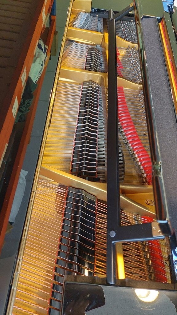 Steinway & Sons 'O' model hoogglans zwart vleugel uit 1960, Muziek en Instrumenten, Piano's, Verzenden, Zwart, Nieuw, Hoogglans