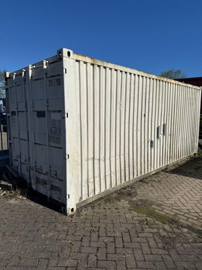 20ft zeecontainer wit – gebruikt – wind- en waterdicht –, Ophalen