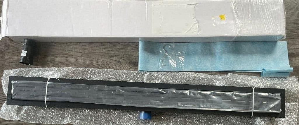RVS douchegoot Matt zwart gloednieuw 100CM, Ophalen, Nieuw, Rvs, Douche