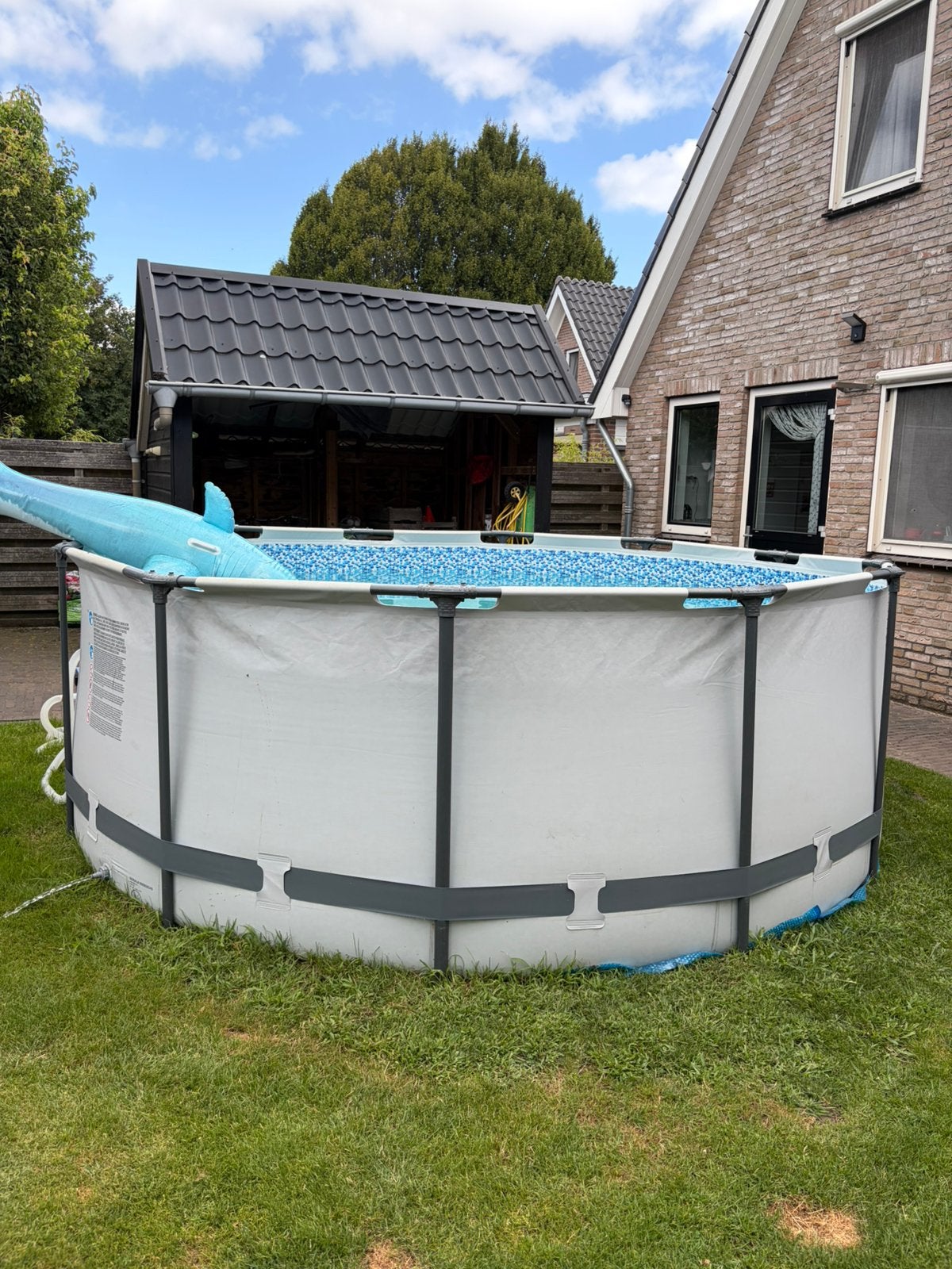 Zwembad Bestway 122 diep, 366 cm incl warmtepomp, Ophalen, Rond, 300 cm of meer, Zo goed als nieuw